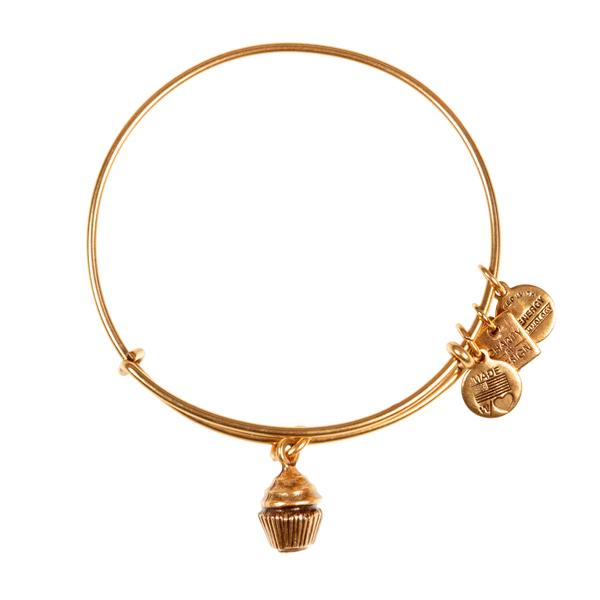 Alex And Ani Cupcake Charm Bangle | Race To Erase Ms, Rafaelian Gold Finish