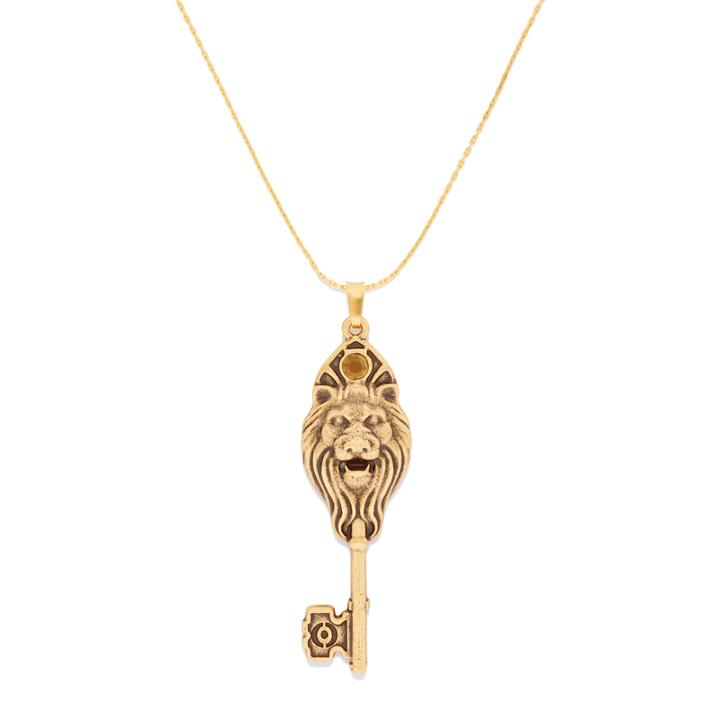 Alex And Ani Lion Key Pendant Expandable Necklace