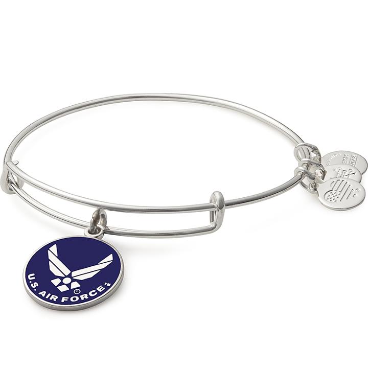 Alex And Ani U.s. Air Force  Charm Bangle, Shiny Silver Finish