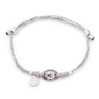Alex And Ani Icy Moon Crystal Precious Threads Bracelet, Sterling Silver