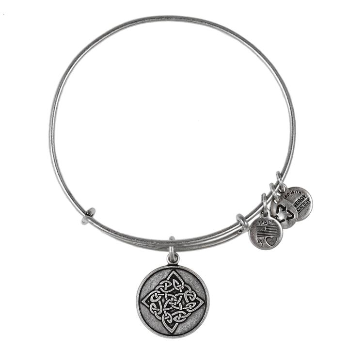 Alex And Ani Celtic Knot Charm Bangle | Boston Celtics Shamrock Foundation, Rafaelian Silver Finish
