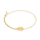 Alex And Ani Calavera Pull Chain Bracelet, 14kt Gold Plated