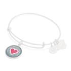 Alex And Ani Listen To Your Heart Charm Bangle | Life Is Good Kids Foundation, Shiny Silver Finish