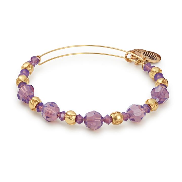 Alex And Ani Passion Beaded Bangle With Swarovski® Crystals, Shiny Gold Finish