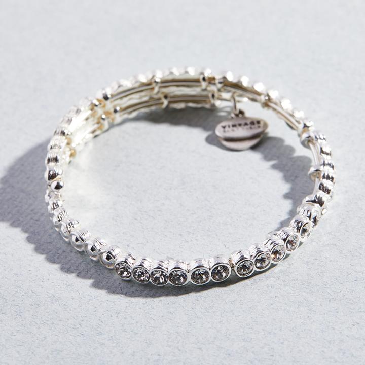 Alex And Ani Snowbell Wrap, Shiny Silver Finish