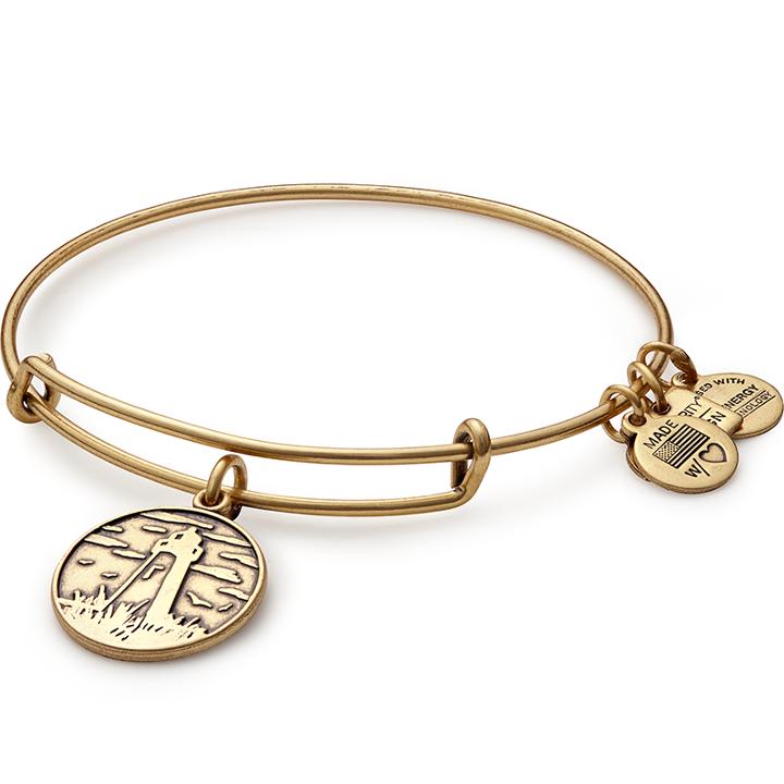 Alex And Ani Lighthouse Charm Bangle The Leukemia & Lymphoma Society, Rafaelian Gold Finish