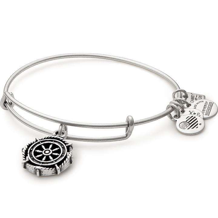 Alex And Ani Take The Wheel Charm Bangle The Herren Project, Rafaelian Silver Finish