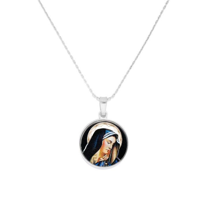 Alex And Ani Our Lady Of Sorrow Expandable Necklace, Shiny Silver Finish