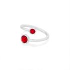 Alex And Ani July Ring Wrap With Swarovski® Crystals, Sterling Silver