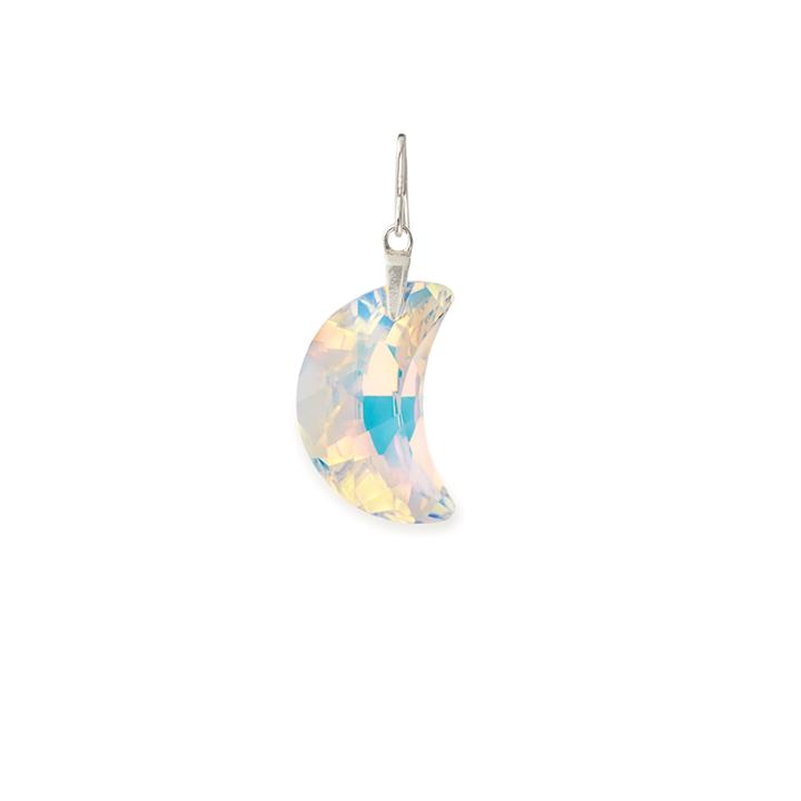 Alex And Ani Icicle Moon Necklace Charm With Swarovski  Crystal, Sterling Silver