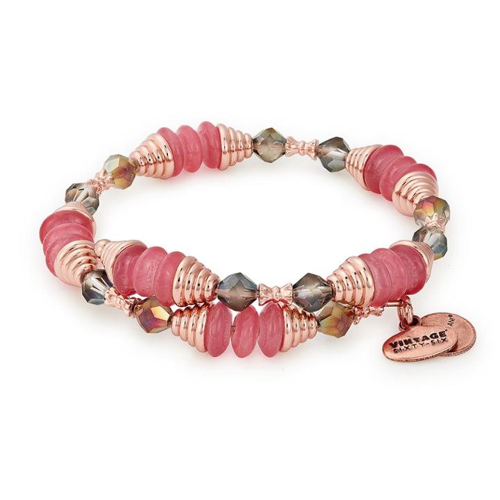 Alex And Ani Coral Haven Wrap, Shiny Rose Gold Finish