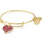 Alex And Ani Fall In Love Color Infusion Charm Bangle, Shiny Gold Finish