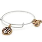 Alex And Ani Initial Y Two Tone Charm Bangle, Rafaelian Silver Finish