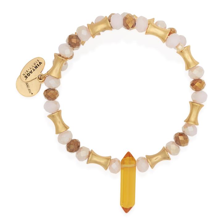 Alex And Ani Topaz Retro Glam Wrap, Rafaelian Gold Finish
