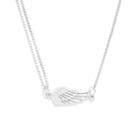 Alex And Ani Wing Pull Chain Necklace, Sterling Silver