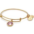 Alex And Ani June Birth Month Charm Bangle With Swarovski® Crystal, Shiny Gold Finish