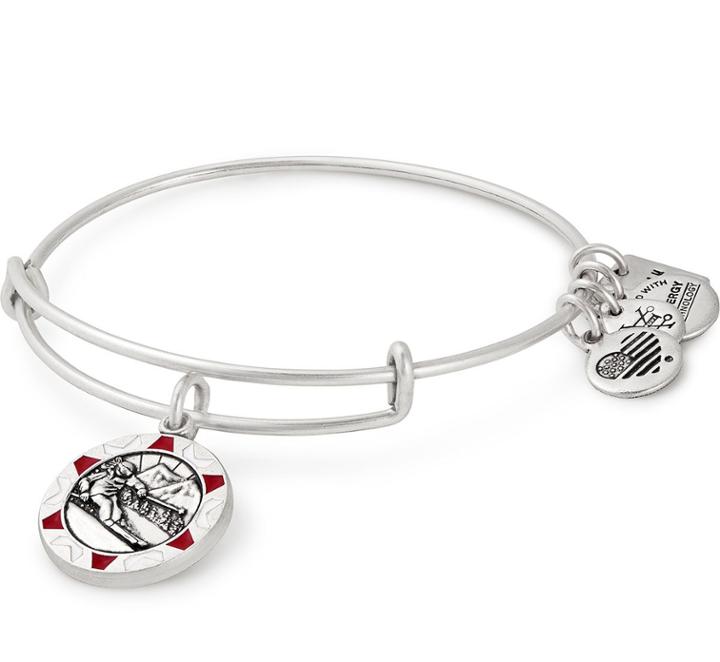 Alex And Ani Team Usa Snowboarding Charm Bangle, Rafaelian Silver Finish