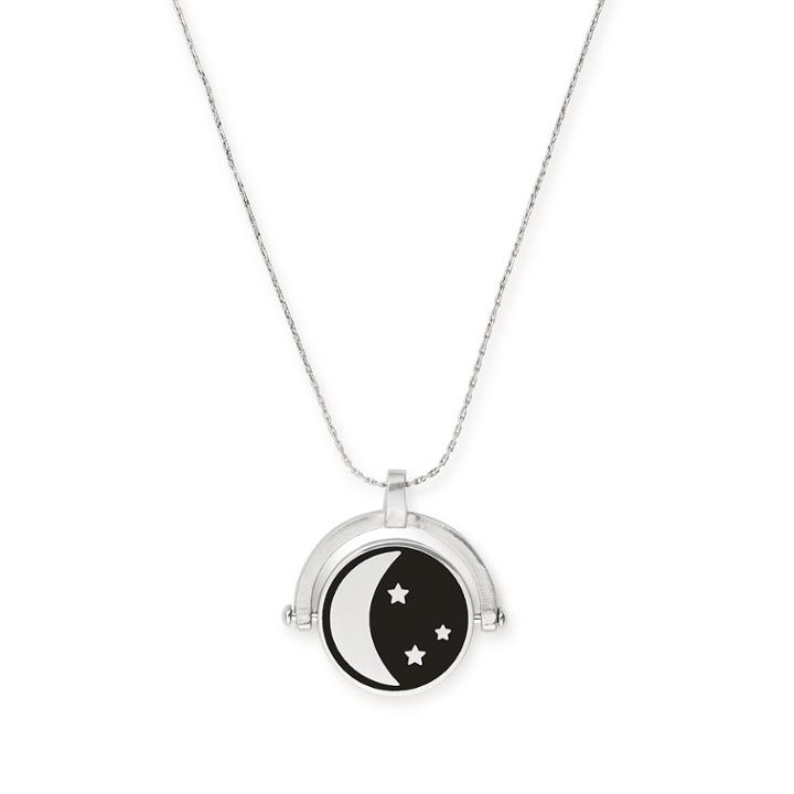 Alex And Ani Sun & Moon Color Infusion Expandable Necklace, Shiny Silver Finish