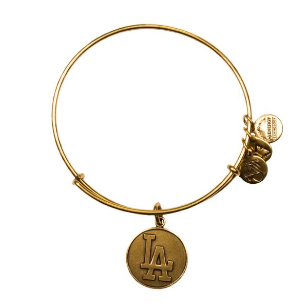 Alex And Ani Los Angeles Dodgers  Cap Logo Charm Bangle, Rafaelian Gold Finish