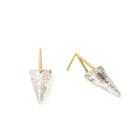 Alex And Ani Golden Ray Spike Earrings With Swarovski® Crystals, 14kt Gold Plated