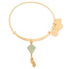 Alex And Ani Green Inspiration In Flight Charm Bangle | Flying Kites, Shiny Gold Finish