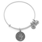 Alex And Ani Hand In Hand Charm Bangle, Rafaelian Silver Finish
