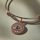 Alex And Ani Evil Eye Charm Bangle, Rafaelian Rose Gold Finish