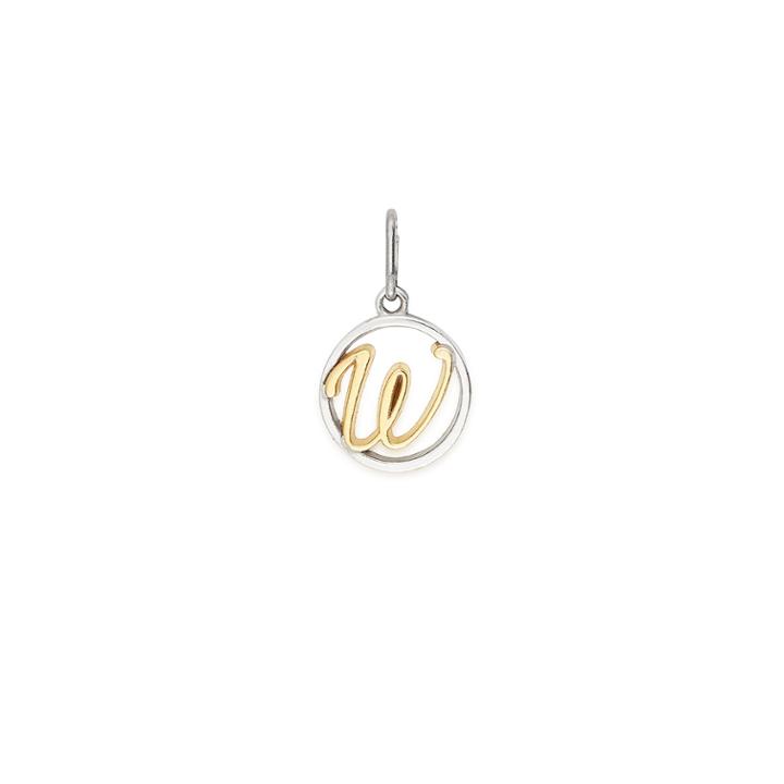 Alex And Ani Initial W Two Tone Necklace Charm