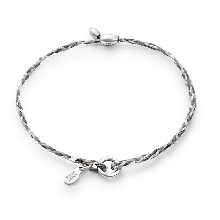 Alex And Ani Gray Precious Threads Bracelet, Sterling Silver