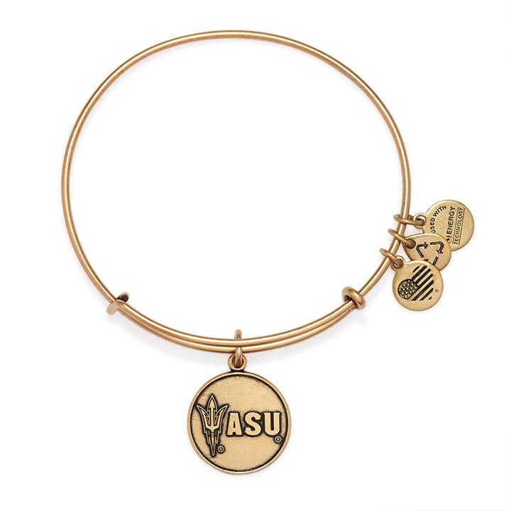 Alex And Ani Arizona State University Logo Charm Bangle, Rafaelian Gold Finish
