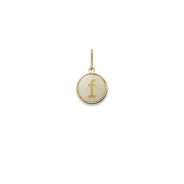 Alex And Ani Initial F Necklace Charm, 14kt Gold Plated