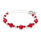 Alex And Ani Bloom Beaded Bangle With Swarovski® Crystals, Shiny Silver Finish