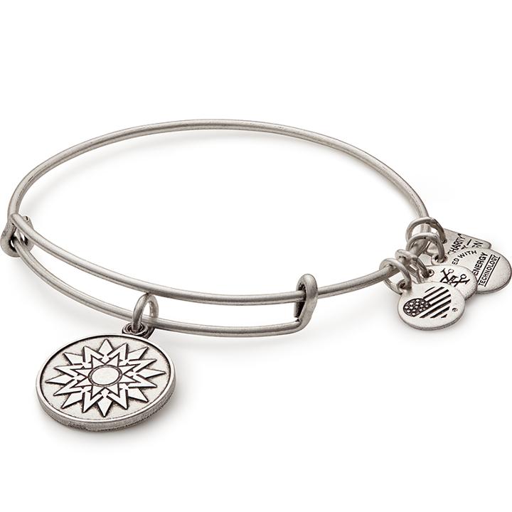 Alex And Ani New Beginnings Charm Bangle The One Campaign, Rafaelian Silver Finish
