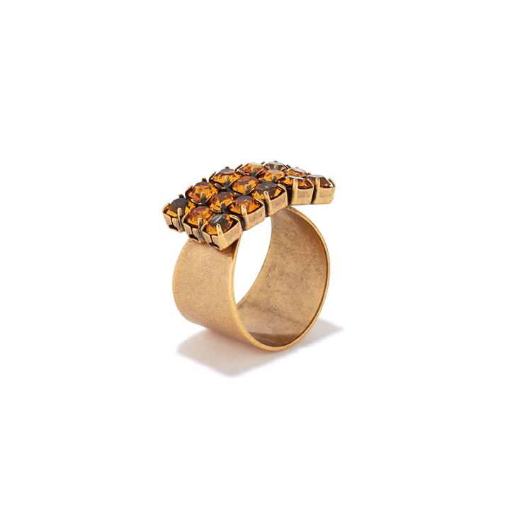Alex And Ani Golden Days Glam Ring, Rafaelian Gold Finish
