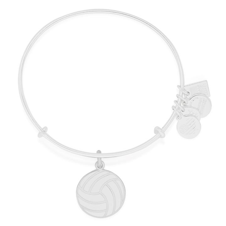 Alex And Ani Team Usa Volleyball Charm Bangle, Shiny Silver Finish
