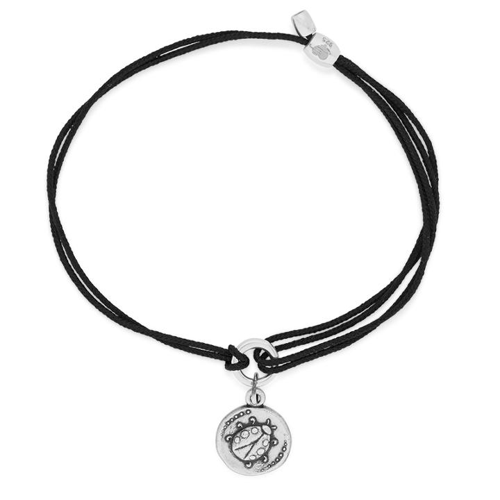 Alex And Ani Ladybug Pull Cord Bracelet, Rafaelian Silver Finish