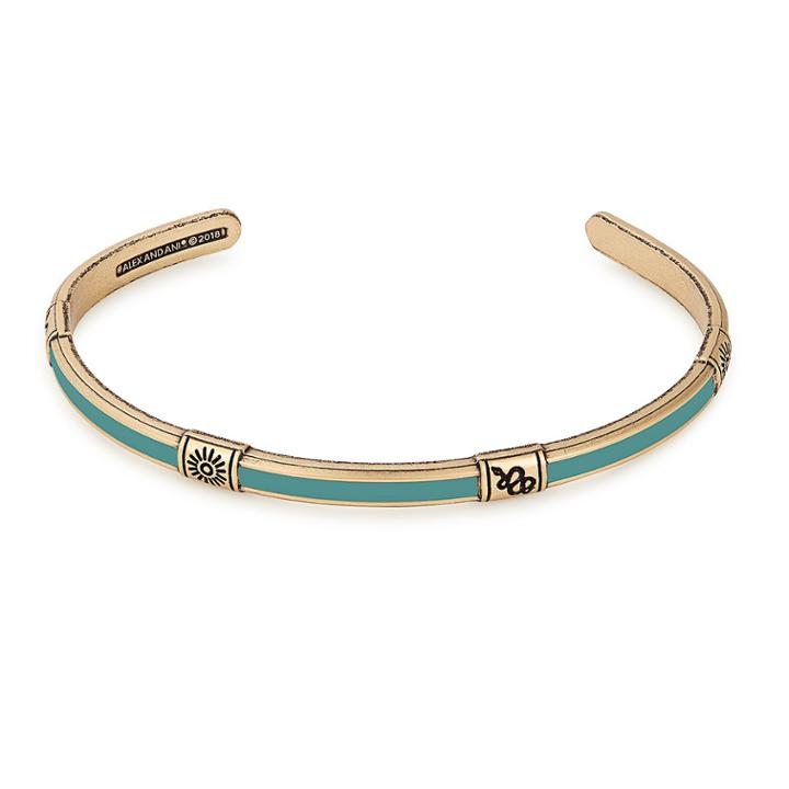 Alex And Ani Snake Color Infusion Thin Cuff, Rafaelian Gold Finish