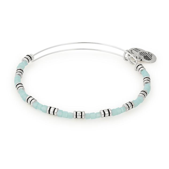 Alex And Ani Ocean Coastal Beaded Bangle, Rafaelian Silver Finish