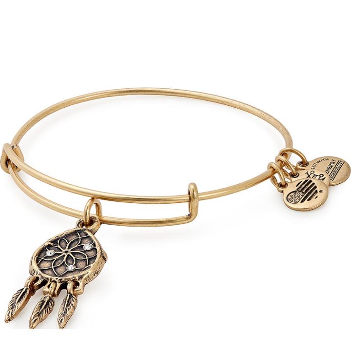Alex And Ani Dreamcatcher Charm Bangle, Rafaelian Gold Finish