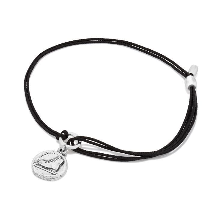 Alex And Ani Ice Skate Pull Cord Bracelet, Rafaelian Silver Finish