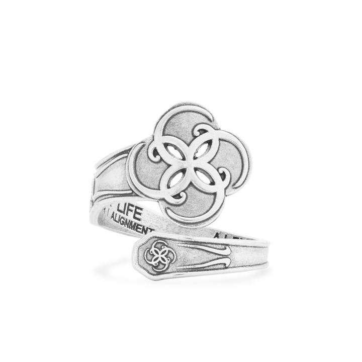Alex And Ani Breath Of Life Spoon Ring, Sterling Silver