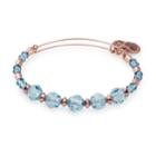 Alex And Ani Brook Beaded Bangle With Swarovski  Crystals, Shiny Rose Gold Finish