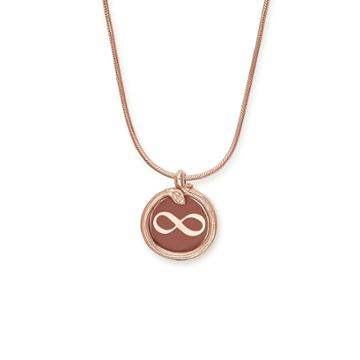 Alex And Ani Infinity And Snake Color Infusion Necklace, 14kt Rose Gold Plated Sterling Silver