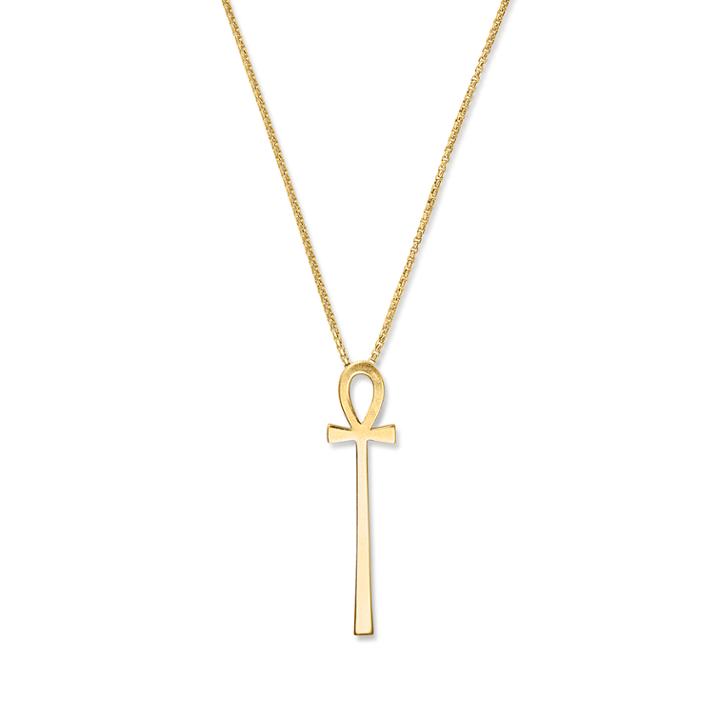 Alex And Ani Ankh Adjustable Necklace, 14kt Gold Plated