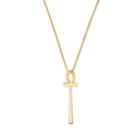 Alex And Ani Ankh Adjustable Necklace, 14kt Gold Plated