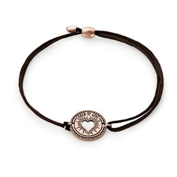 Alex And Ani Token Of Love Pull Cord Bracelet, 14kt Rose Gold Plated