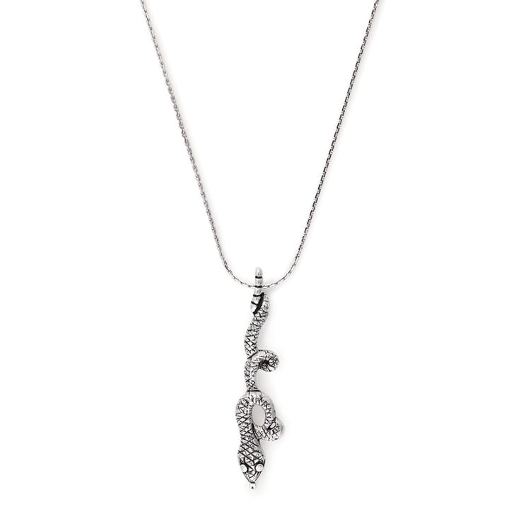 Alex And Ani Serpent Necklace, Rafaelian Silver Finish