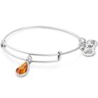 Alex And Ani November Birth Month Charm Bangle With Swarovski® Crystal, Rafaelian Silver Finish