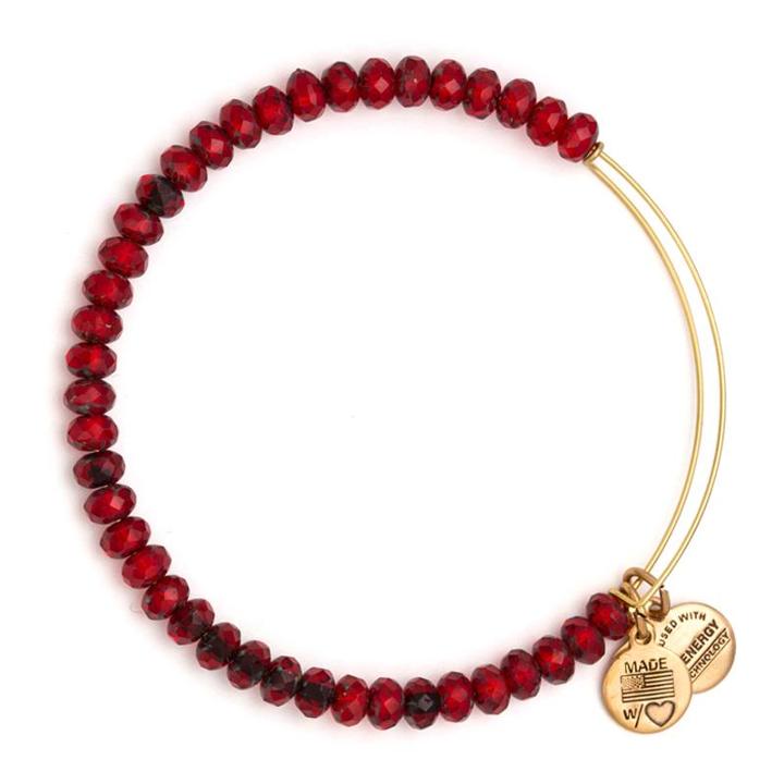 Alex And Ani Scarlet Luminary Beaded Bangle