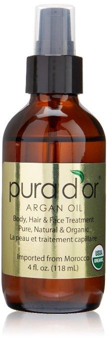 Pura D'or "100% Pure & Usda Organic Argan Oil (4 Fl. Oz.) For Face, Hair, Skin And Nails"